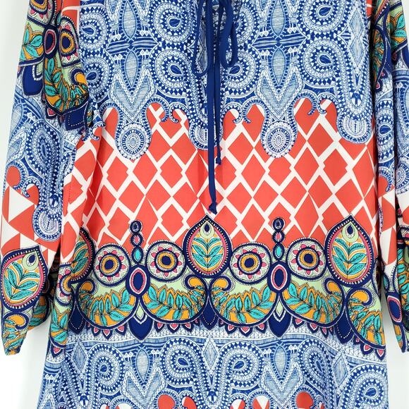 West Kei Floral and Medallion Print Tunic Top Size XL - Picture 5 of 10